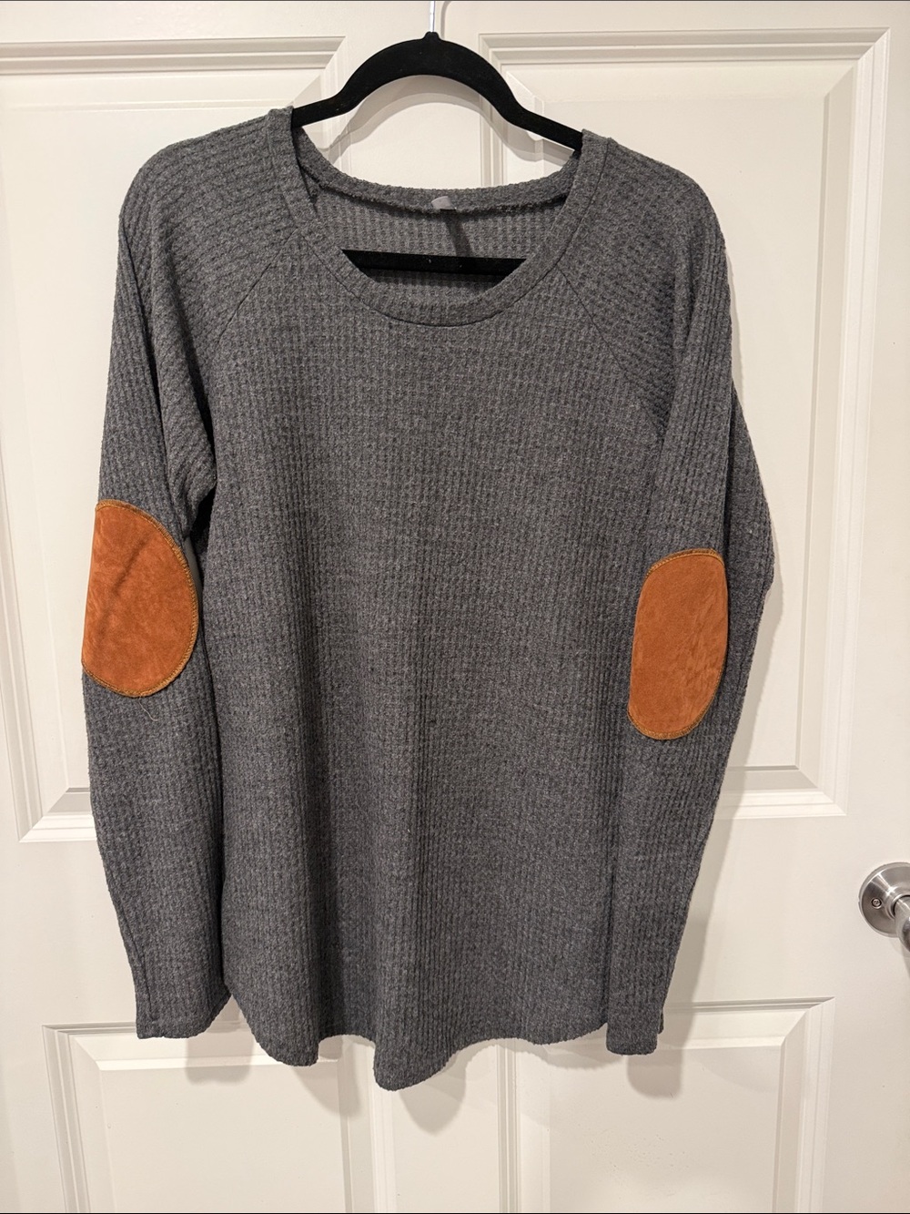 Acting Pro Charcoal Waffle Knit Crewneck Top